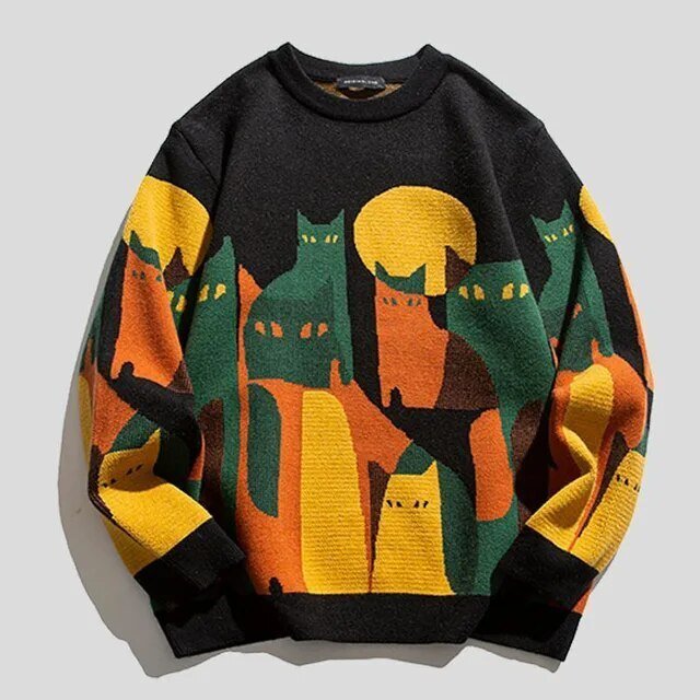 Amélie | Unisex trui met kattenmotief, chic en comfortabel