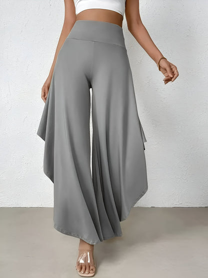 Wijde broek met asymmetrisch shirt