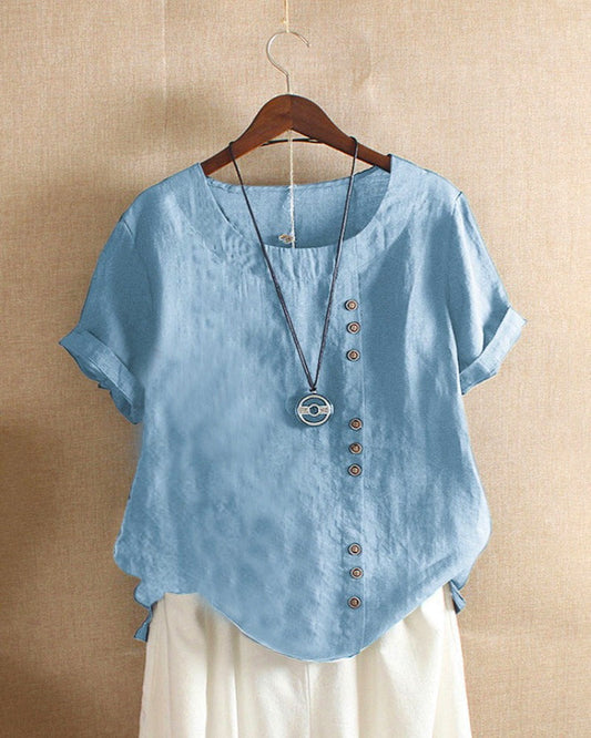 Dames blouse met korte mouwen