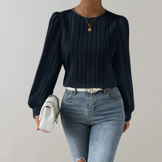 Uma | Stijlvolle Geplooide Blouse