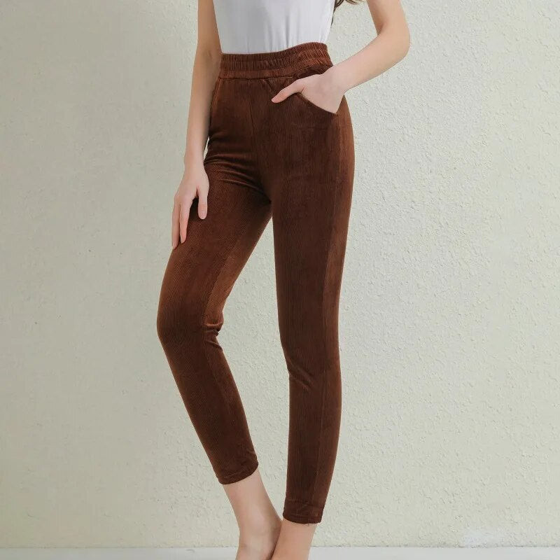 Elise - Dames Corduroy Warme Broek