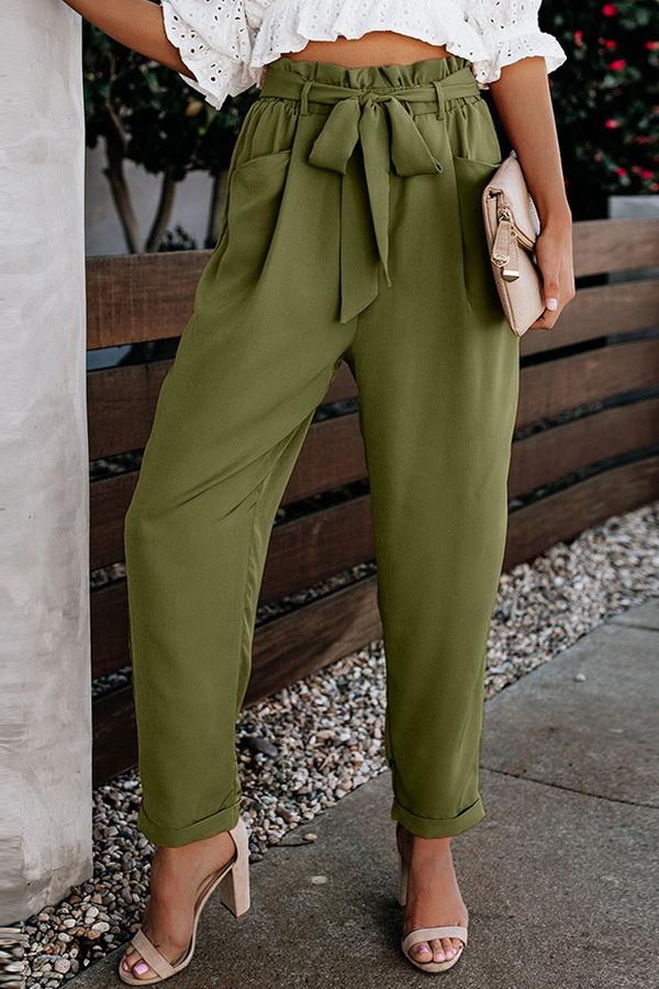 Hoge Taille Bandage Casual Broek