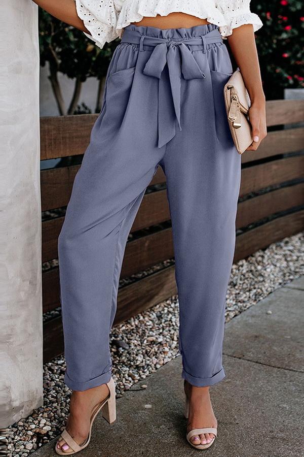 Hoge Taille Bandage Casual Broek
