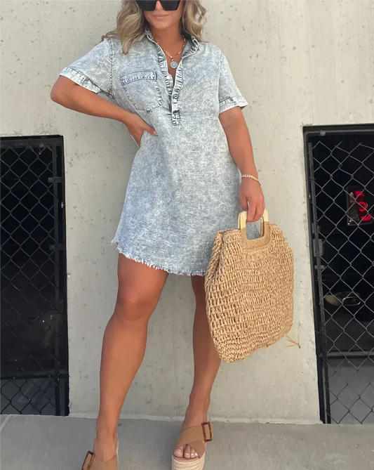 LD | Jurk Denim shirt-blouse