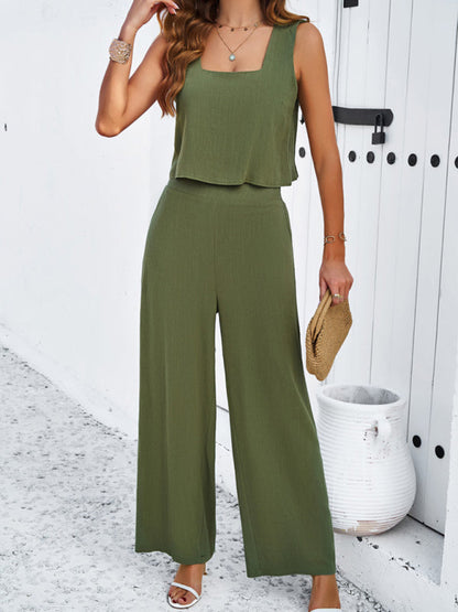Nieuw casual mouwloos vest + broekpak