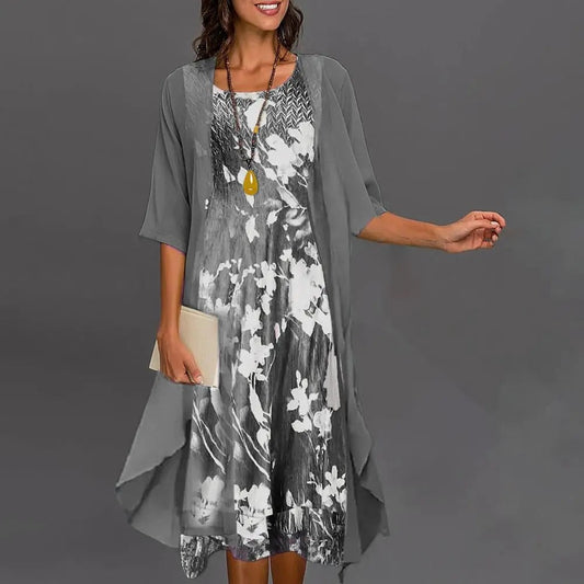 Vintage zomerjurk met bloemenprint en nonchalante elegantie