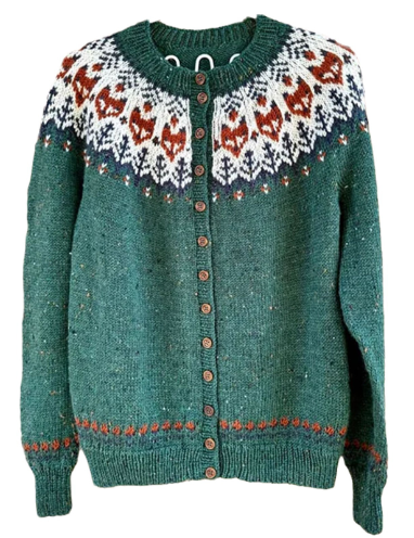 Elegant vintage vest met wintermotief voor koude dagen