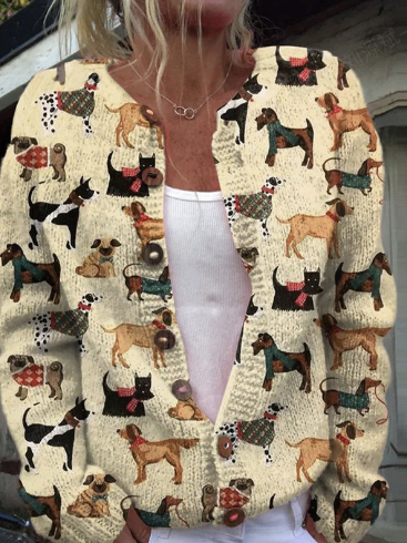 Damescardigan met grappig hondenmotief: plezier en warmte in je garderobe