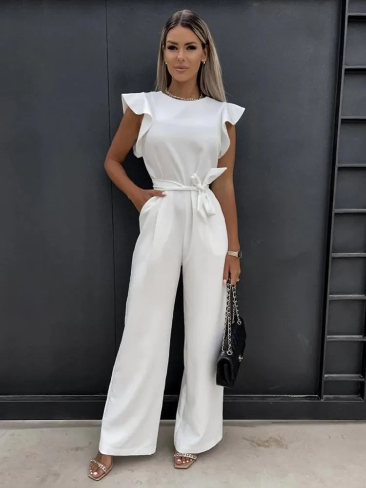 Elegante jumpsuit met ruches - Cayce