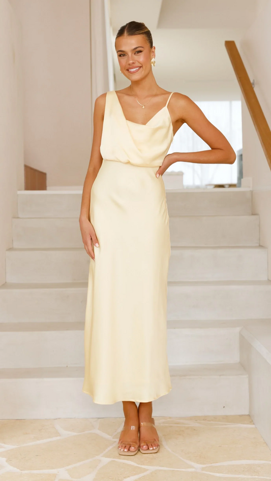 Elegante lange jurk voor dames met dunne bandjes