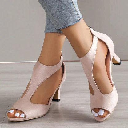 Jerlyn Sandals | Open-Toe Cut-Out Heels