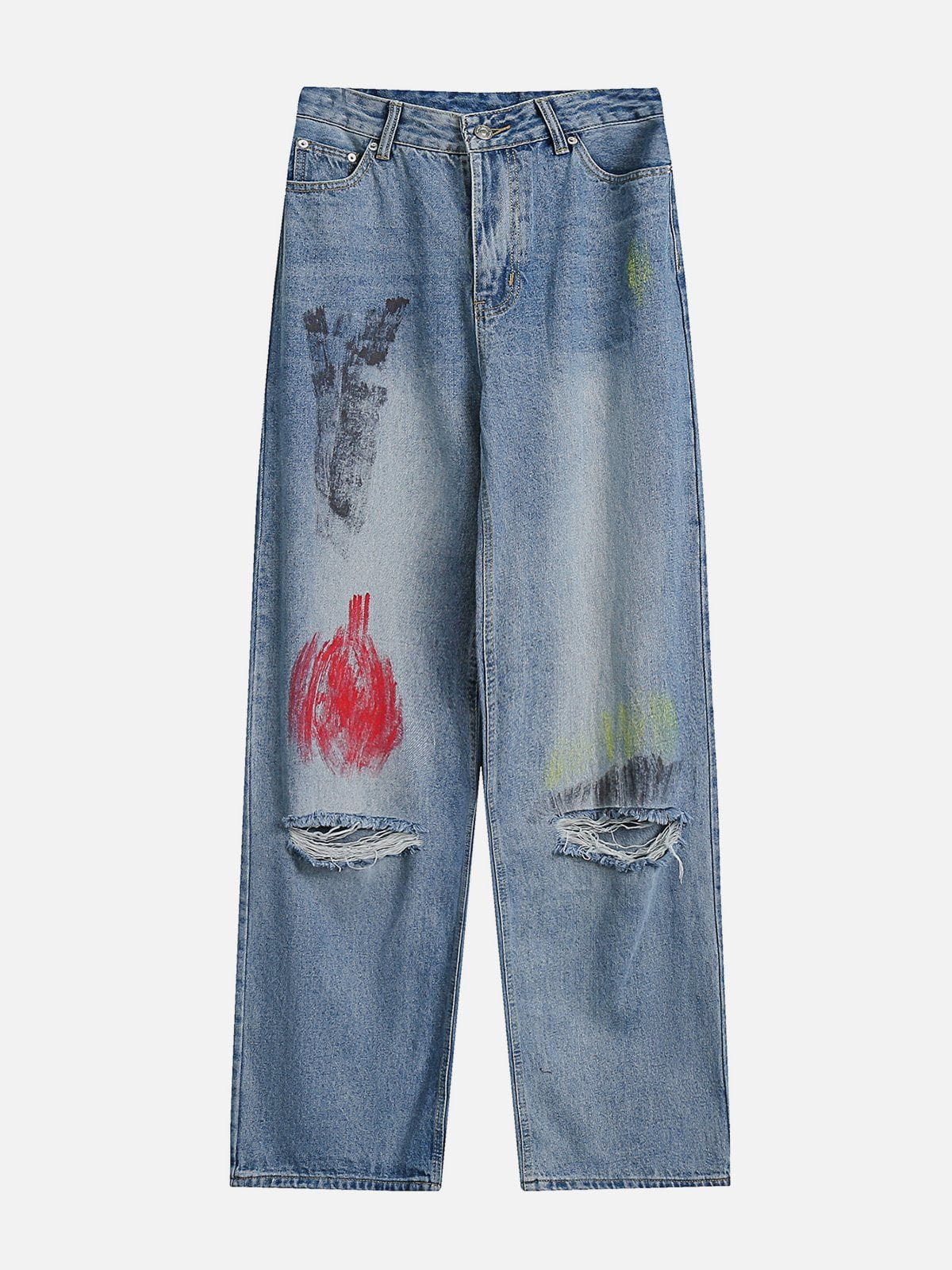 Yaki | Dames modebroek met graffiti motief