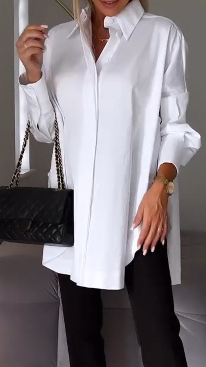 Bettina Blouse chique en mousseline de soie grande taille