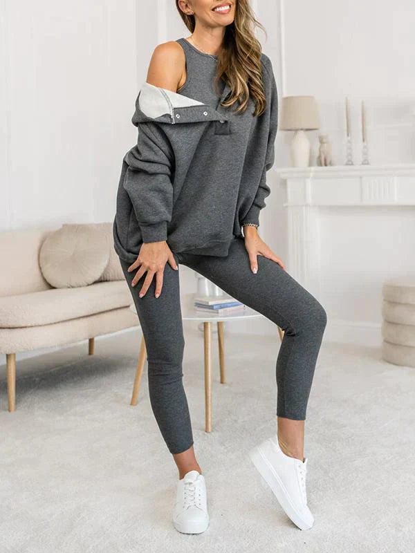 Sharon | Sweatshirt Suit met capuchon