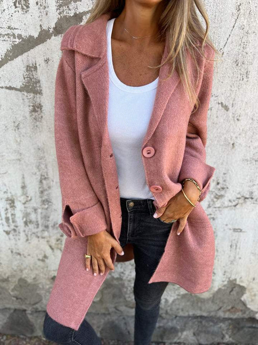 Teni™ Lange Casual Elegante Jas met Praktische Zakken