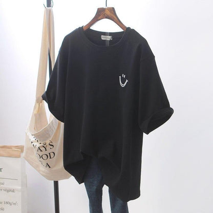 Estelle - Casual Smiley T-Shirt Voor Dames - Relaxed & Trendy
