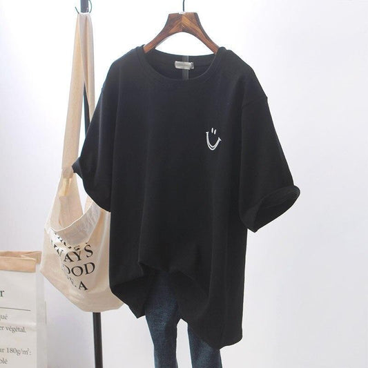 Estelle - Casual Smiley T-Shirt Voor Dames - Relaxed & Trendy