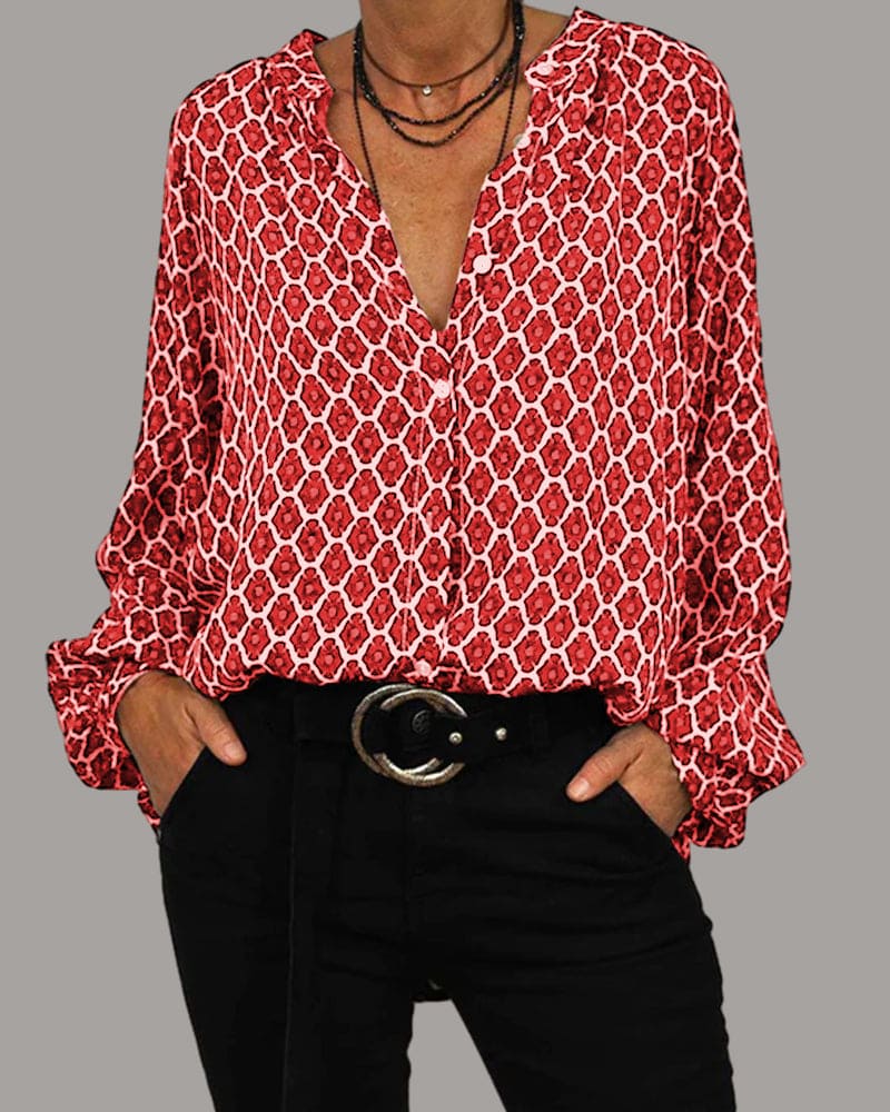 Cleo | Boho Chic V-Hals Blouse Lente