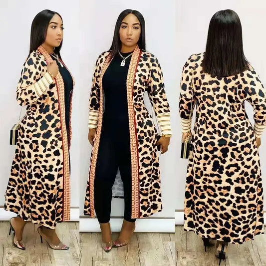 Hendriena Coat | Long Printed Coat for Women