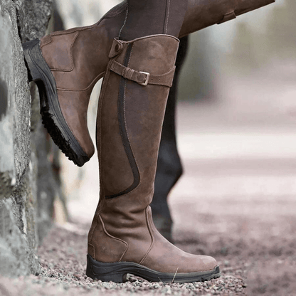 Leather Boots with Buckle | Mima Boots