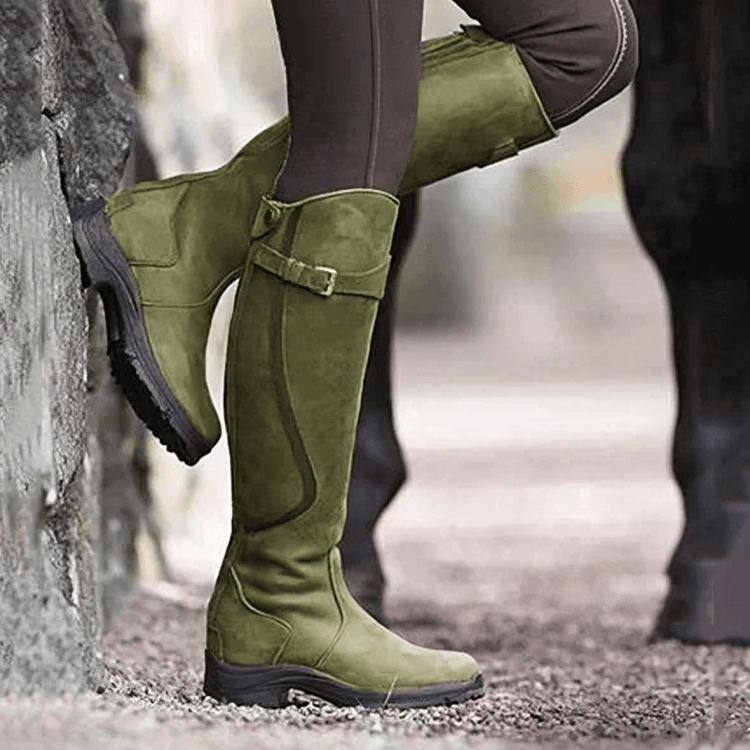 Leather Boots with Buckle | Mima Boots