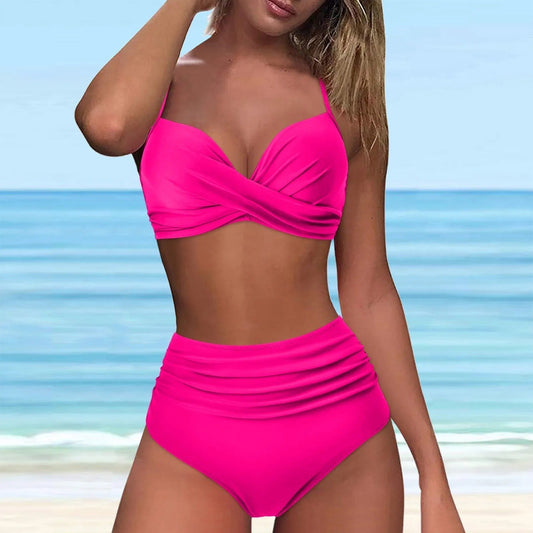 LD | Bikini met hoge taille en topje met draaibare voorkant