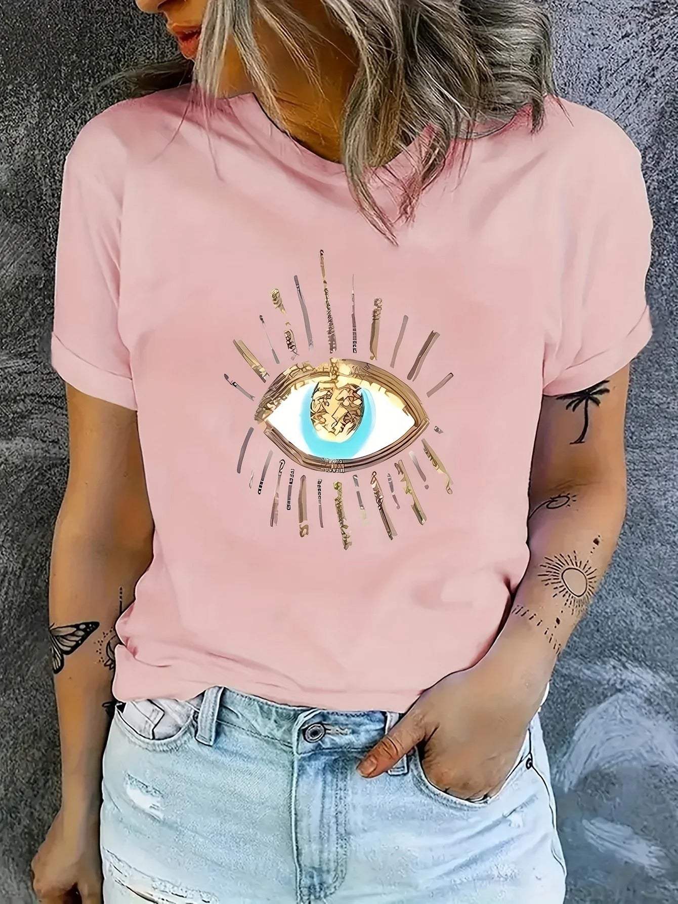 Molly - T-shirt met Oog-print