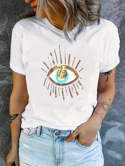 Casual T-shirt Dames - Grafische Print - Comfortabel - Perfect voor Iedere Dag