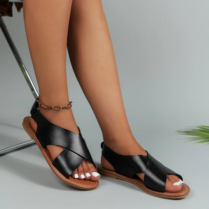 Savannah - Leren dames sandalen met gesp