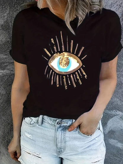 Molly - T-shirt met Oog-print