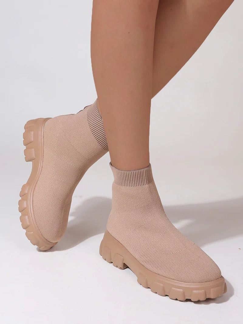 Quinn Boots | Trendy Sock Boots with Platform Sole