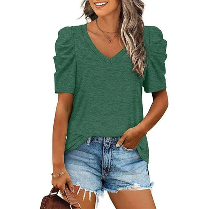 Dames T-shirt - V-hals - Losse Pasvorm - Perfect voor Casual Gelegenheden