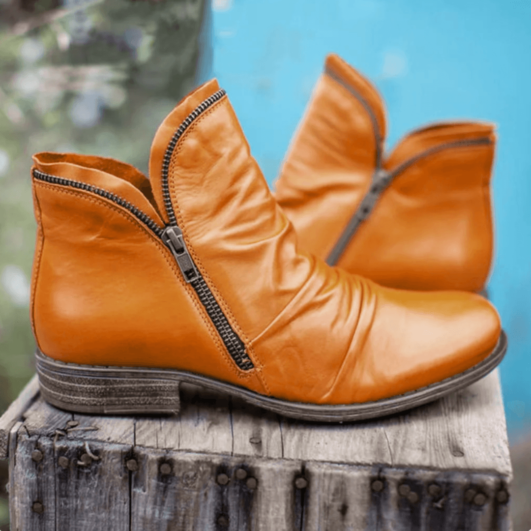 Martina Boots | Women's Ankle Boots with Zipper