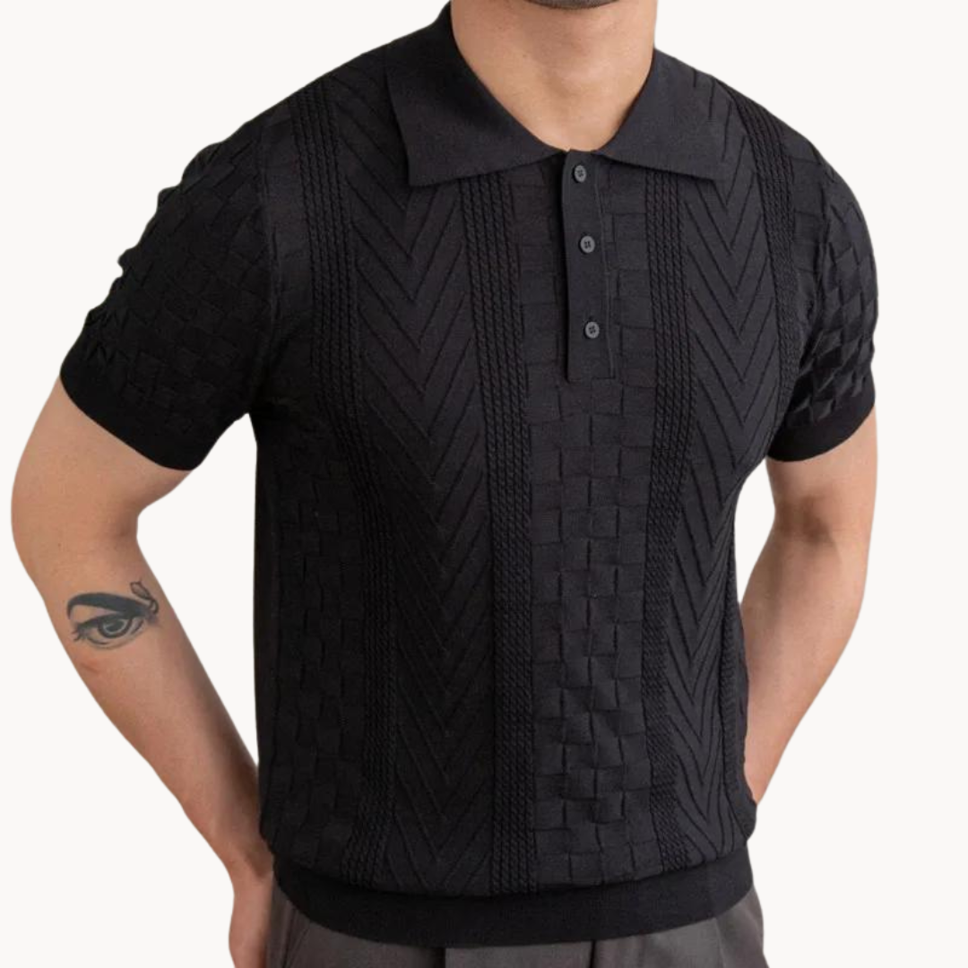 Dante | Luxe Jacquard Poloshirt voor Heren