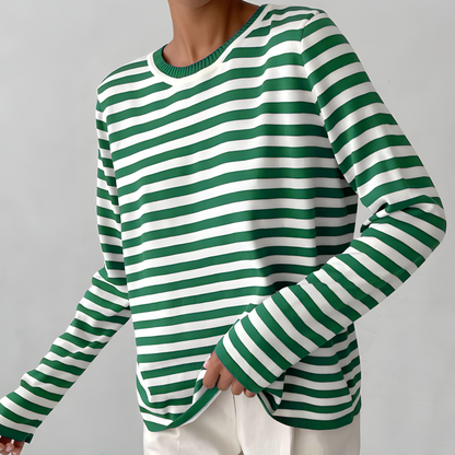 EleganceStripe shirt met lange mouwen