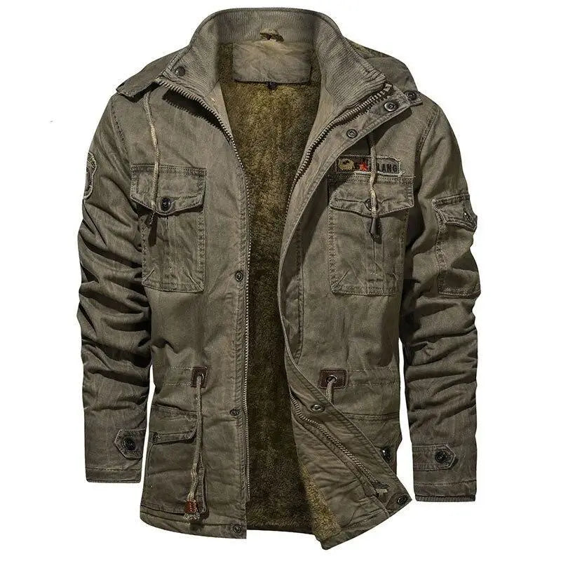 Vintage militaire parka voor heren