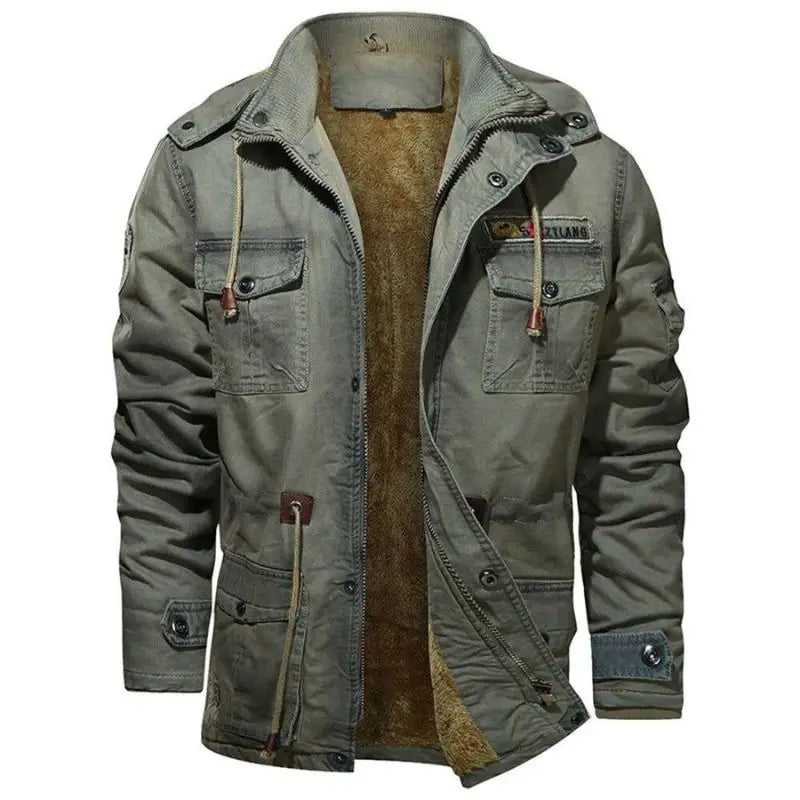 Vintage militaire parka voor heren