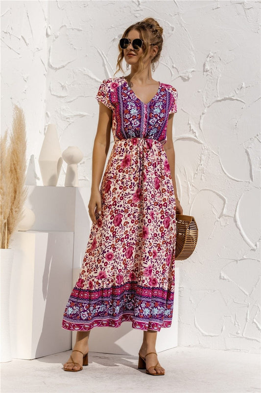 "Florella" designer boho jurk