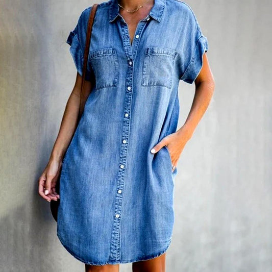 "Eva" designer jeans jurk