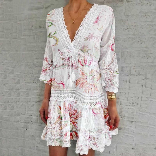 "Lenora" designer boho jurk