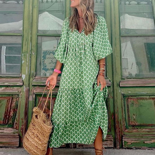 "Simone" designer maxi jurk
