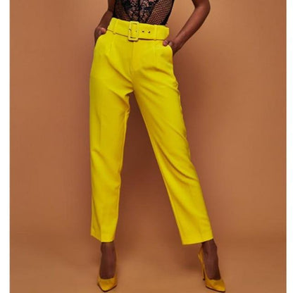 Emilia - Broek met hoge taille en riem
