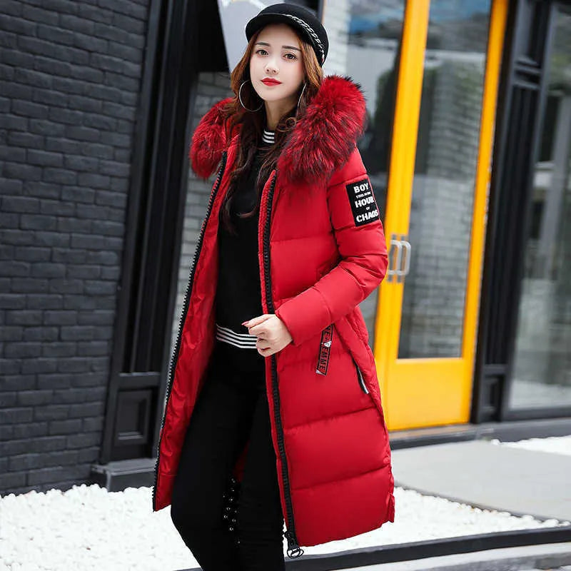 Gelina Coat | Long Fur Collar Coat for Women