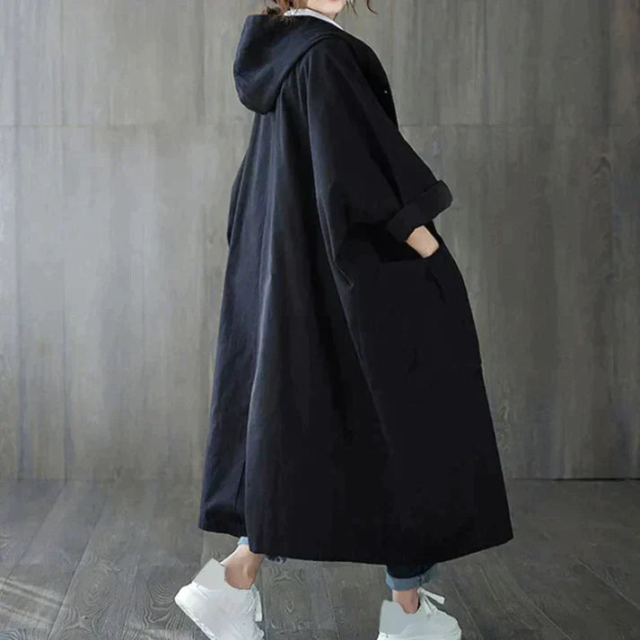 Winddichte oversized trenchcoat met zakken voor dames