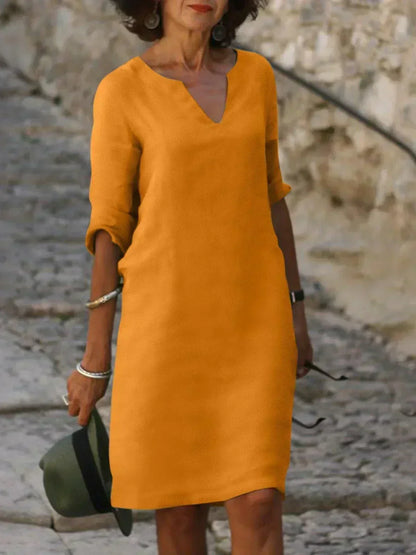 Elegante jurk met V-hals