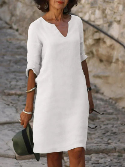 Elegante jurk met V-hals