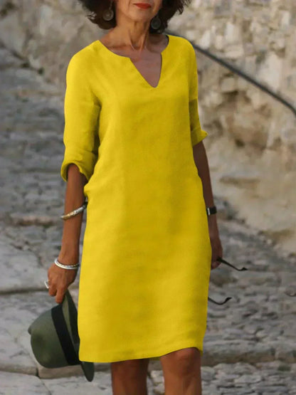 Elegante jurk met V-hals