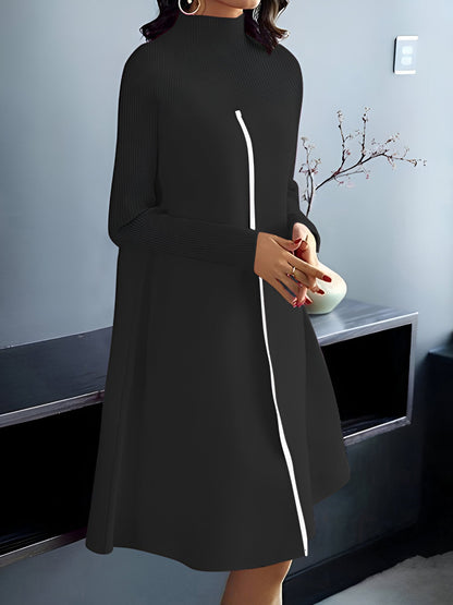 Elfriede | Gebreide kleurenblokjurk met vintage-inspiratie