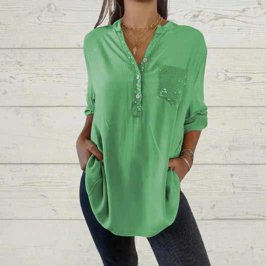 Abenis - Glamoureuze Pailletten Top voor Vrouwen