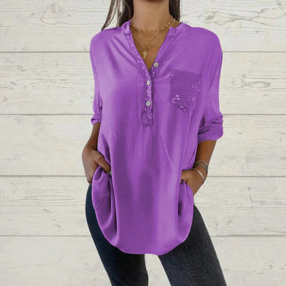 Abenis - Glamoureuze Pailletten Top voor Vrouwen